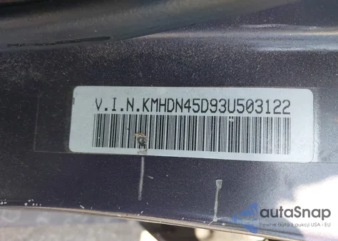 2003 Hyundai Elantra Gls/Gt из США, поврежденный, VIN KMHDN45D93U503122